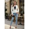 image:imageHybrid amp Company Womens Casual Work Office Elegant Open Front Premium Nylon Blazer JacketJk1135ivory