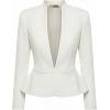 image:imageHybrid amp Company Womens Casual Work Office Elegant Open Front Premium Nylon Blazer JacketJk1135ivory