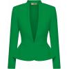 image:imageHybrid amp Company Womens Casual Work Office Elegant Open Front Premium Nylon Blazer JacketJk1135kelly Gree