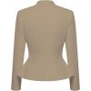 image:imageHybrid amp Company Womens Casual Work Office Elegant Open Front Premium Nylon Blazer JacketJk1135khaki