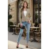 image:imageHybrid amp Company Womens Casual Work Office Elegant Open Front Premium Nylon Blazer JacketJk1135khaki