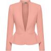image:imageHybrid amp Company Womens Casual Work Office Elegant Open Front Premium Nylon Blazer JacketJk1135light Cora