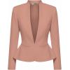 image:imageHybrid amp Company Womens Casual Work Office Elegant Open Front Premium Nylon Blazer JacketJk1135mauve
