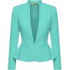 image:imageHybrid amp Company Womens Casual Work Office Elegant Open Front Premium Nylon Blazer JacketJk1135mint