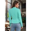 image:imageHybrid amp Company Womens Casual Work Office Elegant Open Front Premium Nylon Blazer JacketJk1135mint
