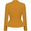 image:imageHybrid amp Company Womens Casual Work Office Elegant Open Front Premium Nylon Blazer JacketJk1135mustard