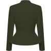 image:imageHybrid amp Company Womens Casual Work Office Elegant Open Front Premium Nylon Blazer JacketJk1135olive