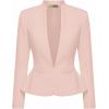 image:imageHybrid amp Company Womens Casual Work Office Elegant Open Front Premium Nylon Blazer JacketJk1135peach