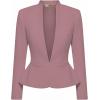 image:imageHybrid amp Company Womens Casual Work Office Elegant Open Front Premium Nylon Blazer JacketJk1135rose
