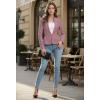 image:imageHybrid amp Company Womens Casual Work Office Elegant Open Front Premium Nylon Blazer JacketJk1135rose