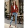 image:imageHybrid amp Company Womens Casual Work Office Elegant Open Front Premium Nylon Blazer JacketJk1135rust