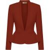 image:imageHybrid amp Company Womens Casual Work Office Elegant Open Front Premium Nylon Blazer JacketJk1135rust