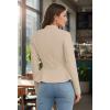 image:imageHybrid amp Company Womens Casual Work Office Elegant Open Front Premium Nylon Blazer JacketJk1135stone