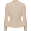 image:imageHybrid amp Company Womens Casual Work Office Elegant Open Front Premium Nylon Blazer JacketJk1135stone