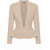 image:imageHybrid amp Company Womens Casual Work Office Elegant Open Front Premium Nylon Blazer JacketJk1135stone