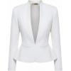 image:imageHybrid amp Company Womens Casual Work Office Elegant Open Front Premium Nylon Blazer JacketJk1135white