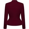 image:imageHybrid amp Company Womens Casual Work Office Elegant Open Front Premium Nylon Blazer JacketJk1135wine