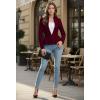 image:imageHybrid amp Company Womens Casual Work Office Elegant Open Front Premium Nylon Blazer JacketJk1135wine