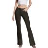 image:imageHybrid amp Company Womens Hyper Ultra Stretch Comfy Boot Cut Leg Flare Work Casual PantsBrown