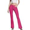 image:imageHybrid amp Company Womens Hyper Ultra Stretch Comfy Boot Cut Leg Flare Work Casual PantsFuchsia