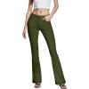 image:imageHybrid amp Company Womens Hyper Ultra Stretch Comfy Boot Cut Leg Flare Work Casual PantsOlive
