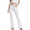 image:imageHybrid amp Company Womens Hyper Ultra Stretch Comfy Boot Cut Leg Flare Work Casual PantsWhite