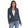 image:imageHybrid amp Company Womens Casual Work Office Elegant Open Front Premium Nylon Blazer JacketJk1135heathernav