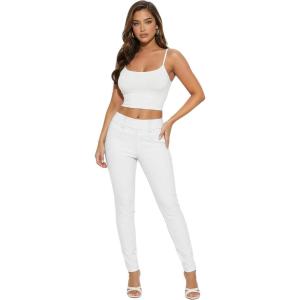 image:imageHybrid amp Company Super Comfy Stretch with Full Elastic Waist Pull On Millennium Twill PantPocketwhite