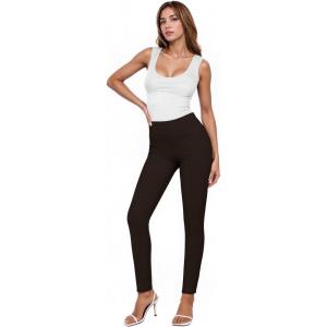 image:imageHybrid amp Company Women Stretch Skinny Dress Pants Nylon Ponte Pull On Office Leggings Trousers1073tbrown