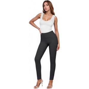 image:imageHybrid amp Company Women Stretch Skinny Dress Pants Nylon Ponte Pull On Office Leggings Trousers1073tcharcoal