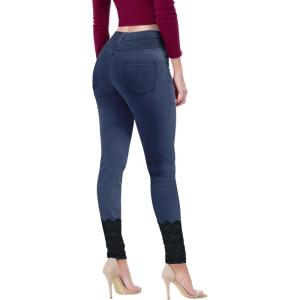 image:imageHybrid amp Company Womens Butt Lift Super Comfy Stretch Ripped Skinny JeansLaceindigo