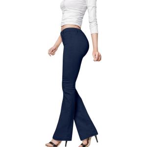 image:imageHybrid amp Company Womens Hyper Ultra Stretch Comfy Boot Cut Leg Flare Work Casual PantsNavy