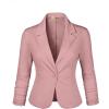 image:imageHybrid amp Company Womens Lightweight Casual Work Office Stretch Ponte Cardigan Blazer Jacket Made in USARose