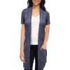 image:imageHybrid amp Company Womens Casual Short Sleeve Open Front Drape CardiganSs10474navy