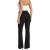 image:imageHybrid amp Company Womens Ultra Stretch Ponte Bootcut Pants HighRise Sleek Pintuck Pull On Faux Pockets Office amp CasualBlack