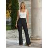 image:imageHybrid amp Company Womens Ultra Stretch Ponte Bootcut Pants HighRise Sleek Pintuck Pull On Faux Pockets Office amp CasualBlack