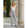 image:imageHybrid amp Company Womens Ultra Stretch Ponte Bootcut Pants HighRise Sleek Pintuck Pull On Faux Pockets Office amp CasualGrey