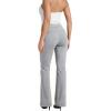 image:imageHybrid amp Company Womens Ultra Stretch Ponte Bootcut Pants HighRise Sleek Pintuck Pull On Faux Pockets Office amp CasualGrey