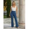 image:imageHybrid amp Company Womens Ultra Stretch Ponte Bootcut Pants HighRise Sleek Pintuck Pull On Faux Pockets Office amp CasualNavy
