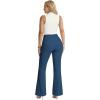image:imageHybrid amp Company Womens Ultra Stretch Ponte Flare Pants High Rise Pull On Faux Pockets  Casual amp Office WearNavy