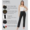 image:imageHybrid amp Company Womens Ultra Stretch Ponte Straight Leg Pants MidRise Pull On Faux Pockets Casual amp Office WearBlack