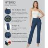 image:imageHybrid amp Company Womens Ultra Stretch Ponte Straight Leg Pants MidRise Pull On Faux Pockets Casual amp Office WearNavy