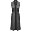 image:imageHybrid amp Company Womens Casual Sleeveless Open Front Drape CardiganBlack