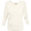 image:imageHybrid amp Company Womens Super Comfy Boat Neck Dolman Top ShirtLong Sleeveivory