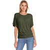 image:imageHybrid amp Company Womens Super Comfy Boat Neck Dolman Top ShirtOlive