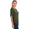 image:imageHybrid amp Company Womens Super Comfy Boat Neck Dolman Top ShirtOlive