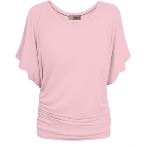 image:imageHybrid amp Company Womens Super Comfy Boat Neck Dolman Top ShirtBlush