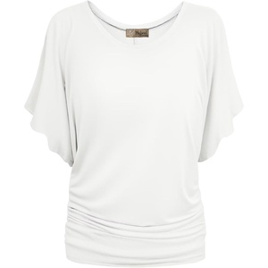 image:imageHybrid amp Company Womens Super Comfy Boat Neck Dolman Top ShirtIvory