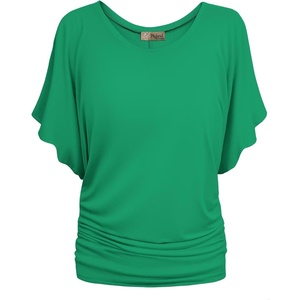 image:imageHybrid amp Company Womens Super Comfy Boat Neck Dolman Top ShirtKelly Gree