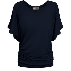 image:imageHybrid amp Company Womens Super Comfy Boat Neck Dolman Top ShirtNavy